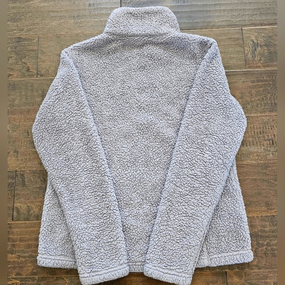 Patagonia Las Gatos 1/4 Zip Gray Sherpa Fleece Pullover sz small - Picture 11 of 12